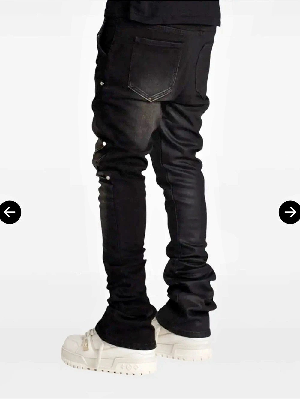 GUAPI Waxed-Effect Jeans - Picture 5 of 9